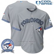 Camiseta Beisbol Hombre Toronto Blue Jays Gris Cool Base