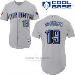 Camiseta Beisbol Hombre Toronto Blue Jays Gris Jose Bautista Cool Base Jugador