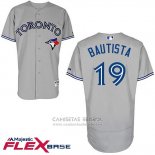 Camiseta Beisbol Hombre Toronto Blue Jays Jose Bautista Autentico Collection Gris Flex Base