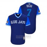 Camiseta Beisbol Hombre Toronto Blue Jays Richard Urena 2018 LLWS Players Weekend Richi Azul