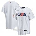 Camiseta Beisbol Hombre USA 2023 Blank Replica Blanco
