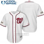 Camiseta Beisbol Hombre Washington Nationals 2017 Postemporada Blanco Cool Base