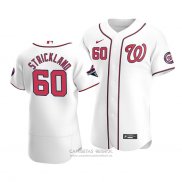 Camiseta Beisbol Hombre Washington Nationals Hunter Strickland Primera Autentico Blanco