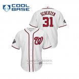 Camiseta Beisbol Hombre Washington Nationals Max Scherzer Cool Base Blanco
