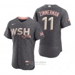 Camiseta Beisbol Hombre Washington Nationals Ryan Zimmerman 2022 City Connect Autentico Gris