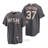 Camiseta Beisbol Hombre Washington Nationals Stephen Strasburg 2022 City Connect Replica Gris