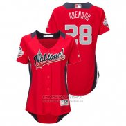 Camiseta Beisbol Mujer All Star Nolan Arenado 2018 Home Run Derby National League Rojo