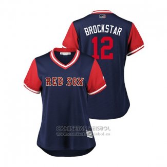 Camiseta Beisbol Mujer Boston Red Sox Brock Holt 2018 LLWS Players Weekend Brockstar Azul