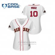 Camiseta Beisbol Mujer Boston Red Sox David Price 2019 Gold Program Cool Base Blanco