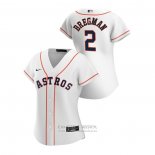 Camiseta Beisbol Mujer Houston Astros Alex Bregman 2020 Replica Primera Blanco