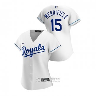 Camiseta Beisbol Mujer Kansas City Royals Whit Merrifield 2020 Replica Primera Blanco