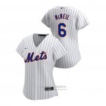 Camiseta Beisbol Mujer New York Mets Jeff Mcneil 2020 Replica Primera Blanco