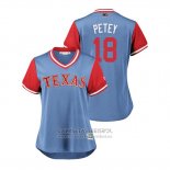 Camiseta Beisbol Mujer Texas Rangers Drew Robinson 2018 LLWS Players Weekend Petey Azul