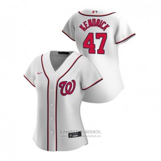 Camiseta Beisbol Mujer Washington Nationals Howie Kendrick 2020 Replica Primera Blanco