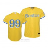 Camiseta Beisbol Nino Boston Red Sox Alex Verdugo 2021 City Connect Replica Oro