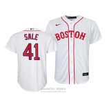 Camiseta Beisbol Nino Boston Red Sox Chris Sale Replica 2021 Blanco