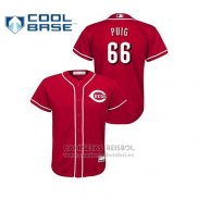 Camiseta Beisbol Nino Cincinnati Reds Yasiel Puig Cool Base Alterno Rojo1