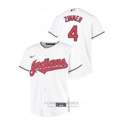 Camiseta Beisbol Nino Cleveland Indians Bradley Zimmer Replica Primera Blanco