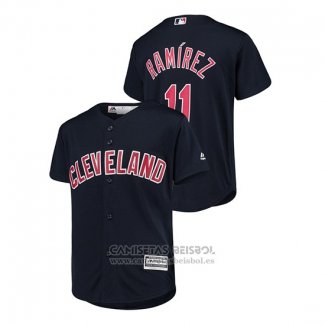 Camiseta Beisbol Nino Cleveland Indians Jose Ramirez Cool Base Alterno Azul