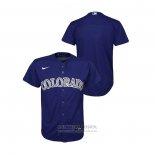 Camiseta Beisbol Nino Colorado Rockies Replica Alterno Violeta