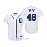 Camiseta Beisbol Nino Detroit Tigers Matthew Boyd Replica Primera Blanco