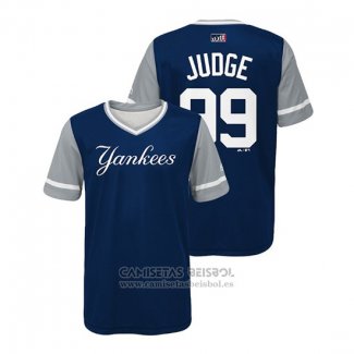 Camiseta Beisbol Nino New York Yankees Aaron Judge 2018 LLWS Players Weekend Judge Azul