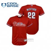 Camiseta Beisbol Nino Philadelphia Phillies Andrew Mccutchen Cool Base Replica Alterno Rojo