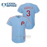 Camiseta Beisbol Nino Philadelphia Phillies Bryce Harper Cool Base Azul