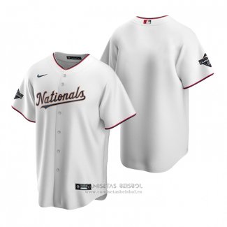 Camiseta Beisbol Nino Washington Nationals 2020 Gold Program Replica Blanco