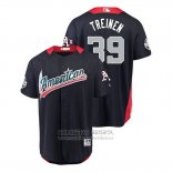 Camiseta Beisbol Hombre All Star Oakland Athletics Blake Treinen 2018 Home Run Derby American League Azul