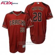 Camiseta Beisbol Hombre Arizona Diamondbacks 28 Jd Martinez Rojo Negro Alterno Flex Base