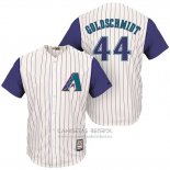 Camiseta Beisbol Hombre Arizona Diamondbacks 44 Paul Goldschmidt Cream Violeta Cooperstown