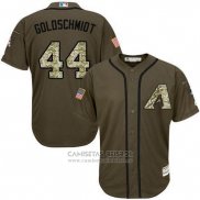 Camiseta Beisbol Hombre Arizona Diamondbacks 44 Paul Goldschmidt Verde Salute To Service
