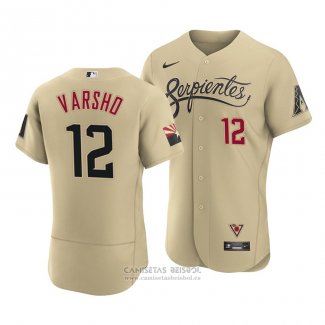 Camiseta Beisbol Hombre Arizona Diamondbacks Daulton Varsho 2021 City Connect Autentico Oro