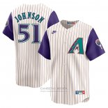 Camiseta Beisbol Hombre Arizona Diamondbacks Randy Johnson Throwback Cooperstown Collection Limited Crema