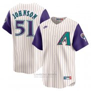 Camiseta Beisbol Hombre Arizona Diamondbacks Randy Johnson Throwback Cooperstown Collection Limited Crema