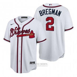 Camiseta Beisbol Hombre Atlanta Braves Alex Bregman Hispanic Heritage Autentico Blanco