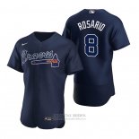 Camiseta Beisbol Hombre Atlanta Braves Eddie Rosario Autentico Azul