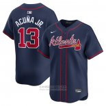 Camiseta Beisbol Hombre Atlanta Braves Ronald Acuna Jr. Flex Base Autentico Collezione Alterno 2019 Azul