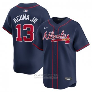 Camiseta Beisbol Hombre Atlanta Braves Ronald Acuna Jr. 2019 Players Weekend El De La Sabana Replica Negro