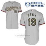 Camiseta Beisbol Hombre Baltimore Orioles 19 Chris Davis Gris Usmc Cool Base