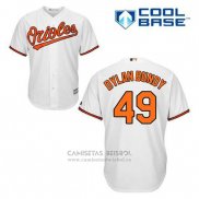 Camiseta Beisbol Hombre Baltimore Orioles 49 Dylan Bundy Blanco Primera Cool Base