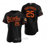 Camiseta Beisbol Hombre Baltimore Orioles Anthony Santander Autentico Negro