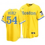 Camiseta Beisbol Hombre Boston Red Sox Martin Perez 2021 City Connect Replica Oro