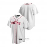 Camiseta Beisbol Hombre Boston Red Sox Replica Alterno Blanco