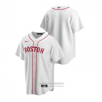 Camiseta Beisbol Hombre Boston Red Sox Replica Alterno Blanco