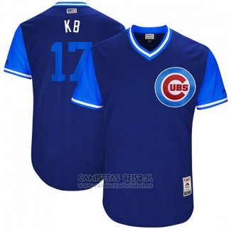 Camiseta Beisbol Hombre Chicago Cubs 2017 Little League World Series 17 Kris Bryant Azul