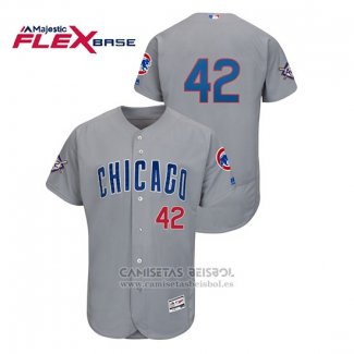 Camiseta Beisbol Hombre Chicago Cubs 2019 Jackie Robinson Day Flex Base Gris