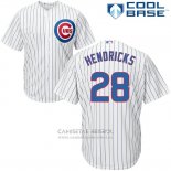 Camiseta Beisbol Hombre Chicago Cubs 28 Kyle Hendricks Blanco Cool Base