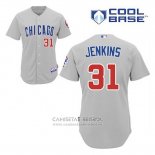 Camiseta Beisbol Hombre Chicago Cubs 31 Fergie Jenkins Gris Cool Base